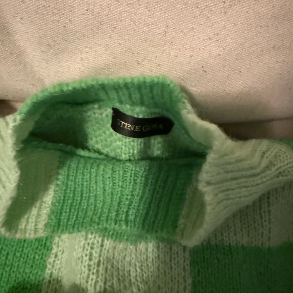 STINE GOYA Adonis Green Checkered Sweater - Picture 4 of 5